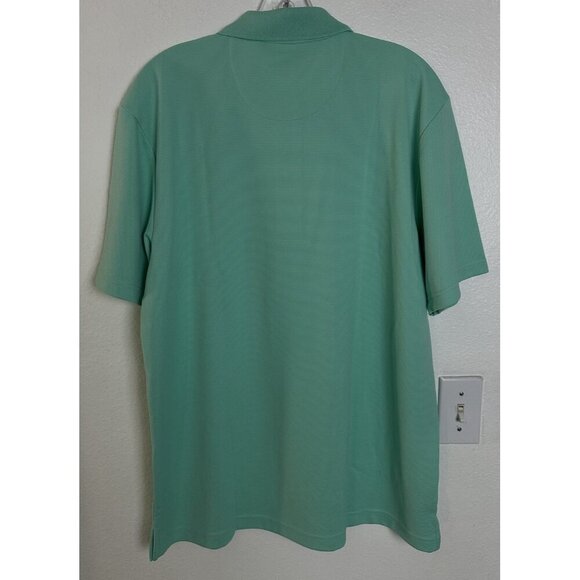 Cubavera Solid Textured Polo Moisture Wicking Cascade Polo Mens Sz L New - Picture 3 of 15